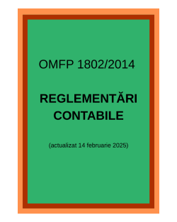 OMFP 1802/2014 – Reglementări contabile (actualizat 14 februarie 2025) – produs digital